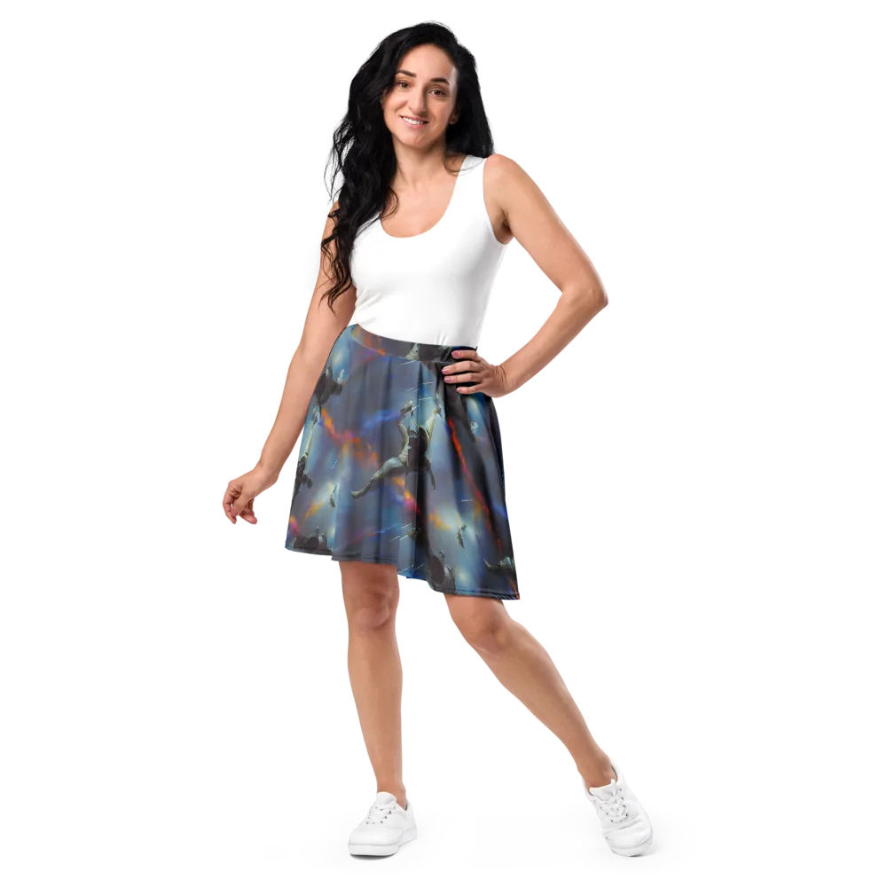 Gravity's Palette on Skater Skirt — Front