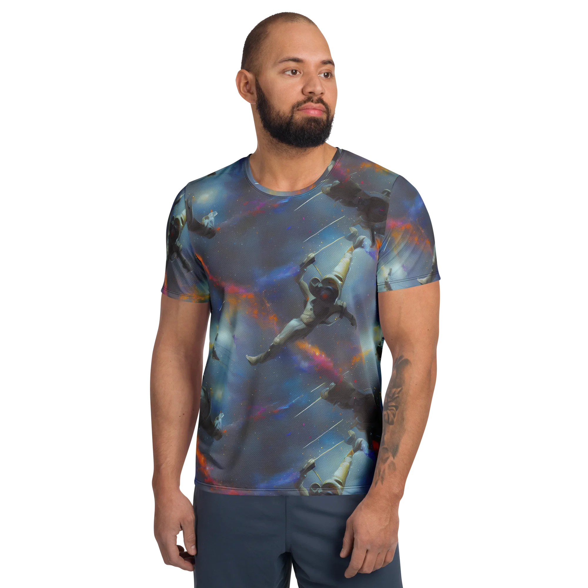 Gravity's Palette on Men's Athletic T-Shirt — Front