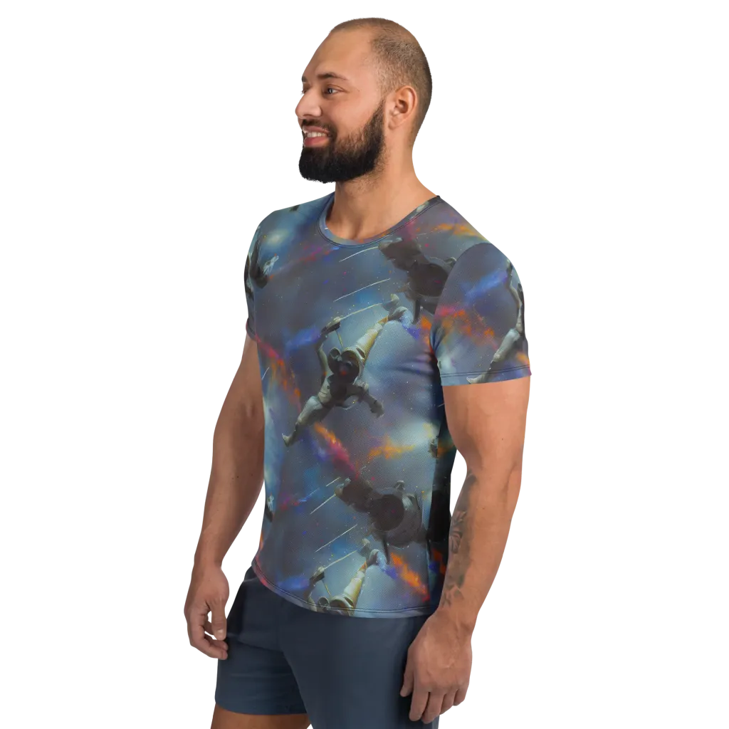 Gravity's Palette on Men's Athletic T-Shirt — Left