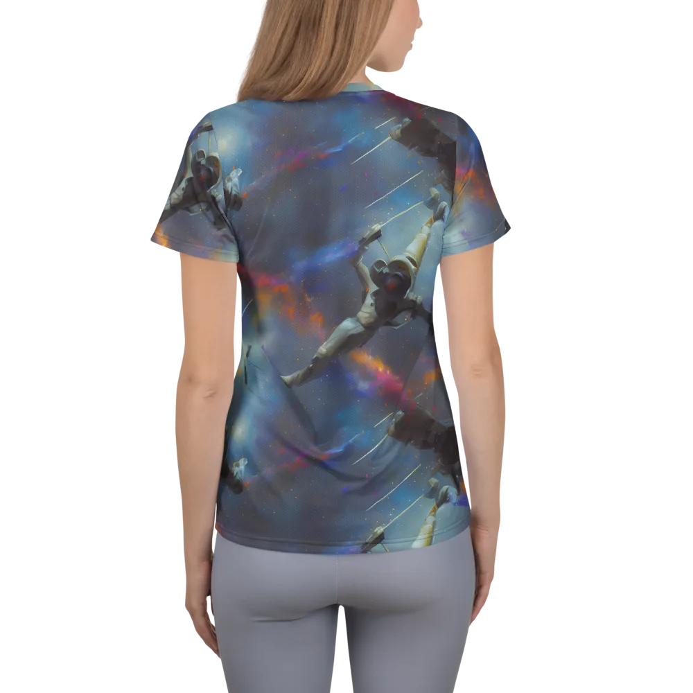 Gravity's Palette on Women's Athletic T-Shirt — Back