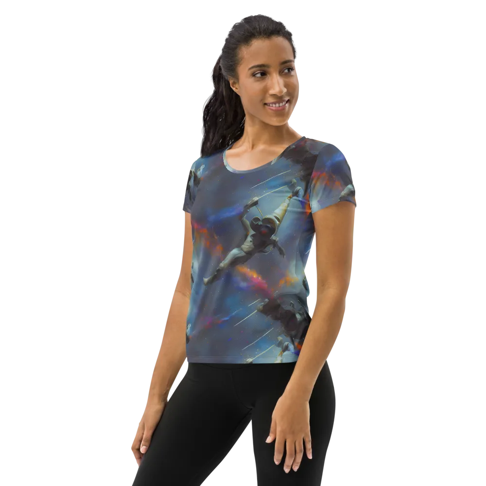 Gravity's Palette on Women's Athletic T-Shirt — Left