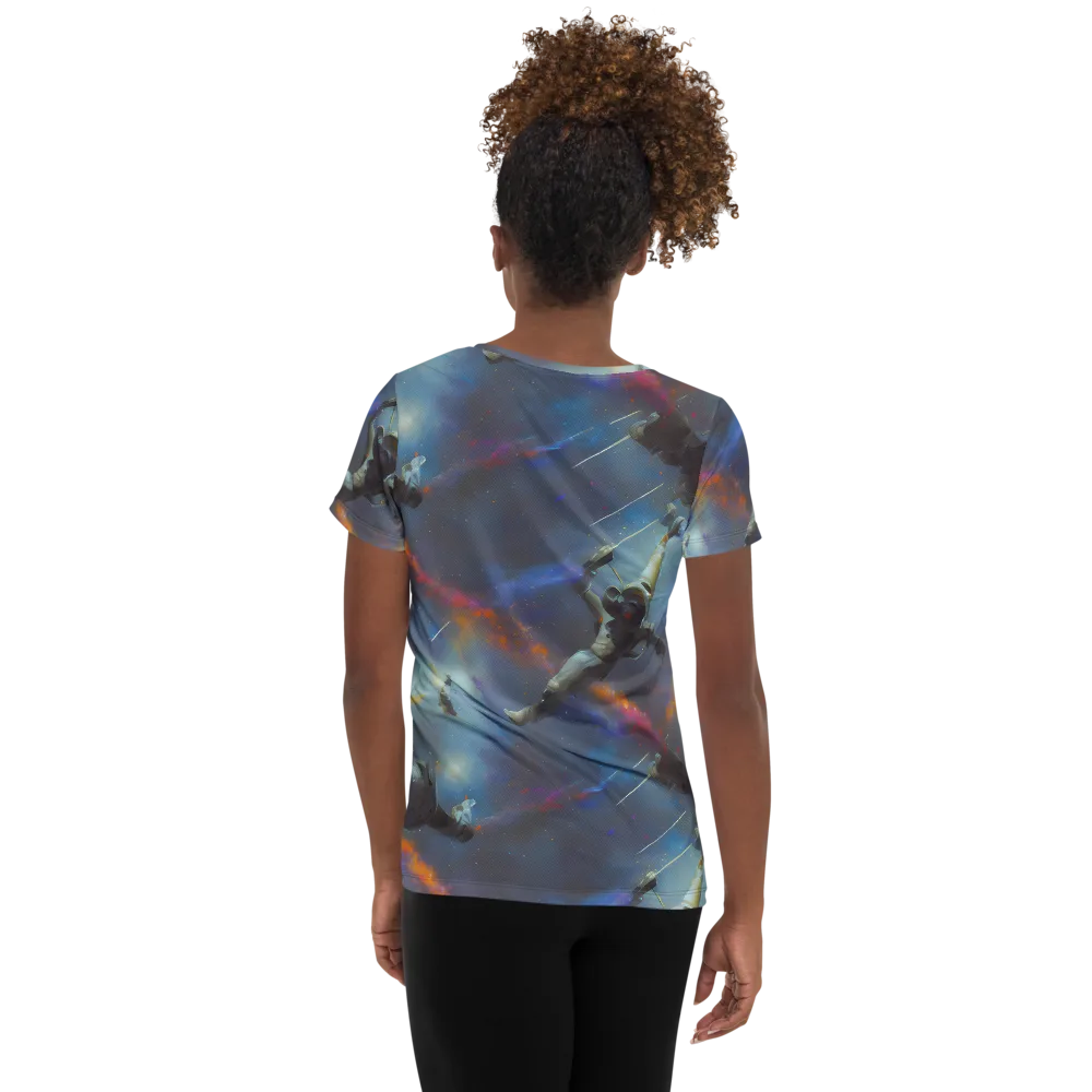 Gravity's Palette on Women's Athletic T-Shirt — Back