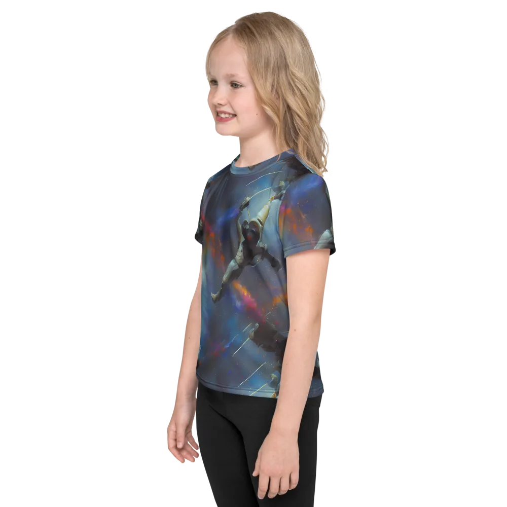 Gravity's Palette on Kids Crew Neck T-Shirt — Left
