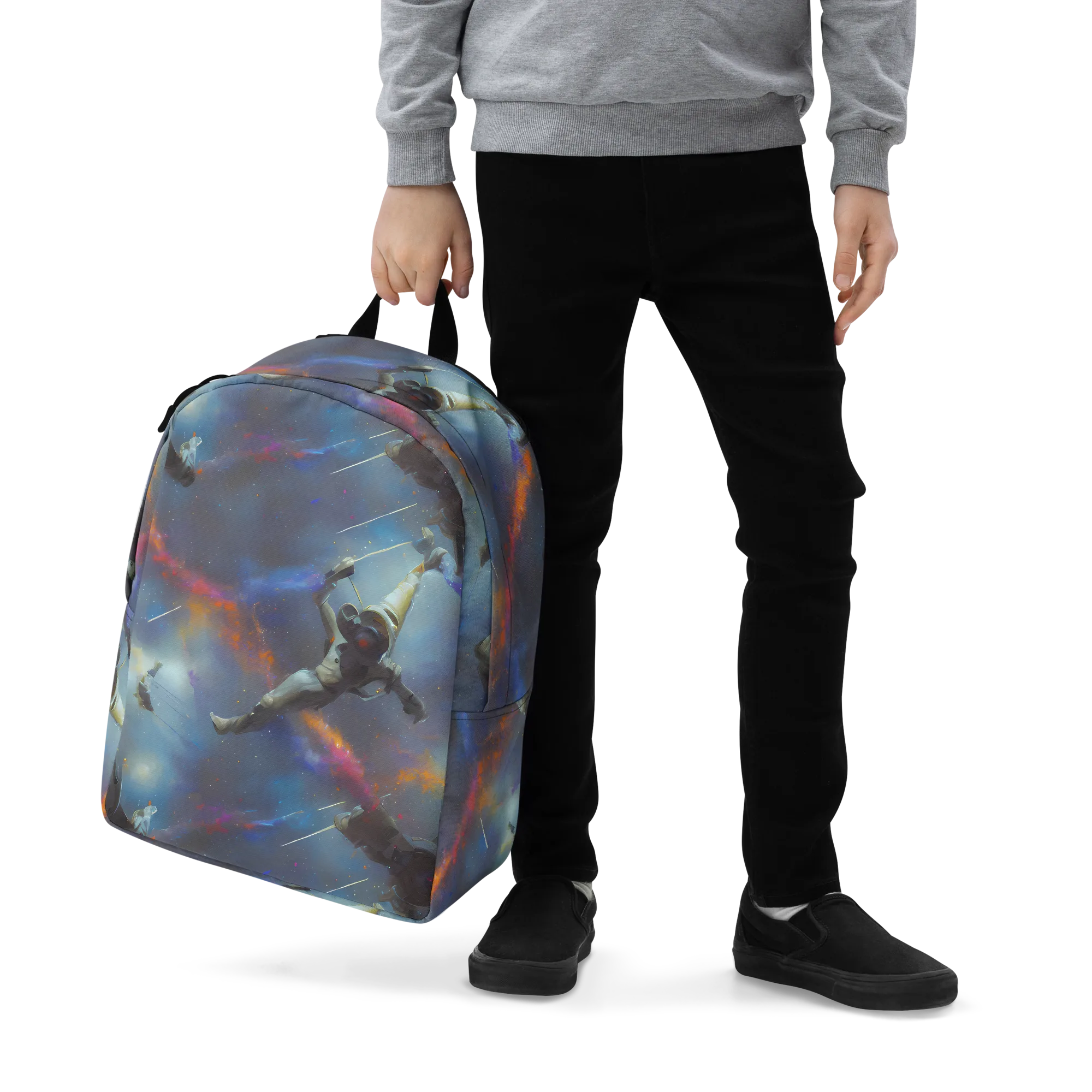 Gravity's Palette on Minimalist Backpack — Zoomed-in