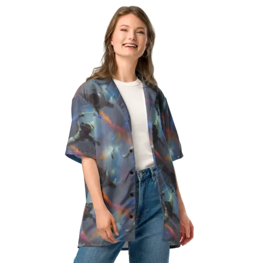 Gravity's Palette on a Button Shirt