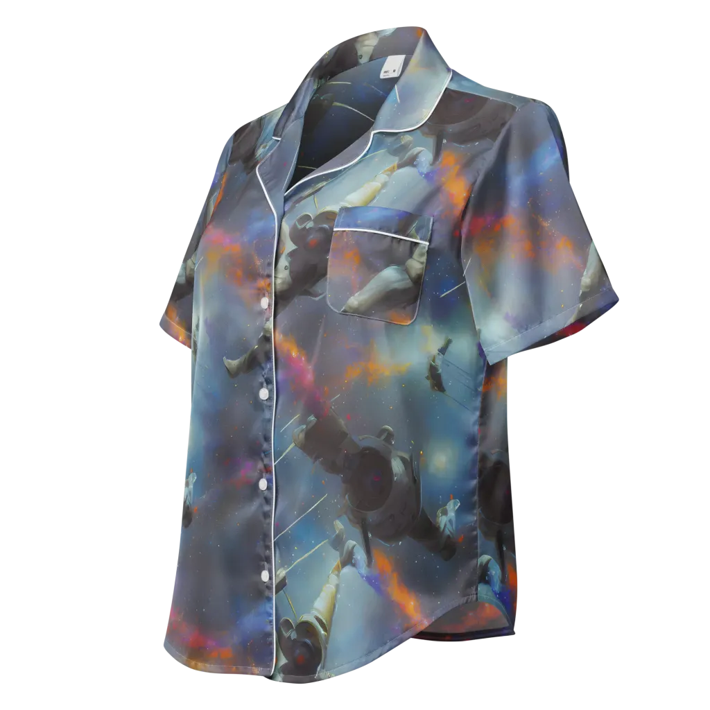Gravity's Palette on Women's Short Sleeve Pajama Top — Left Front