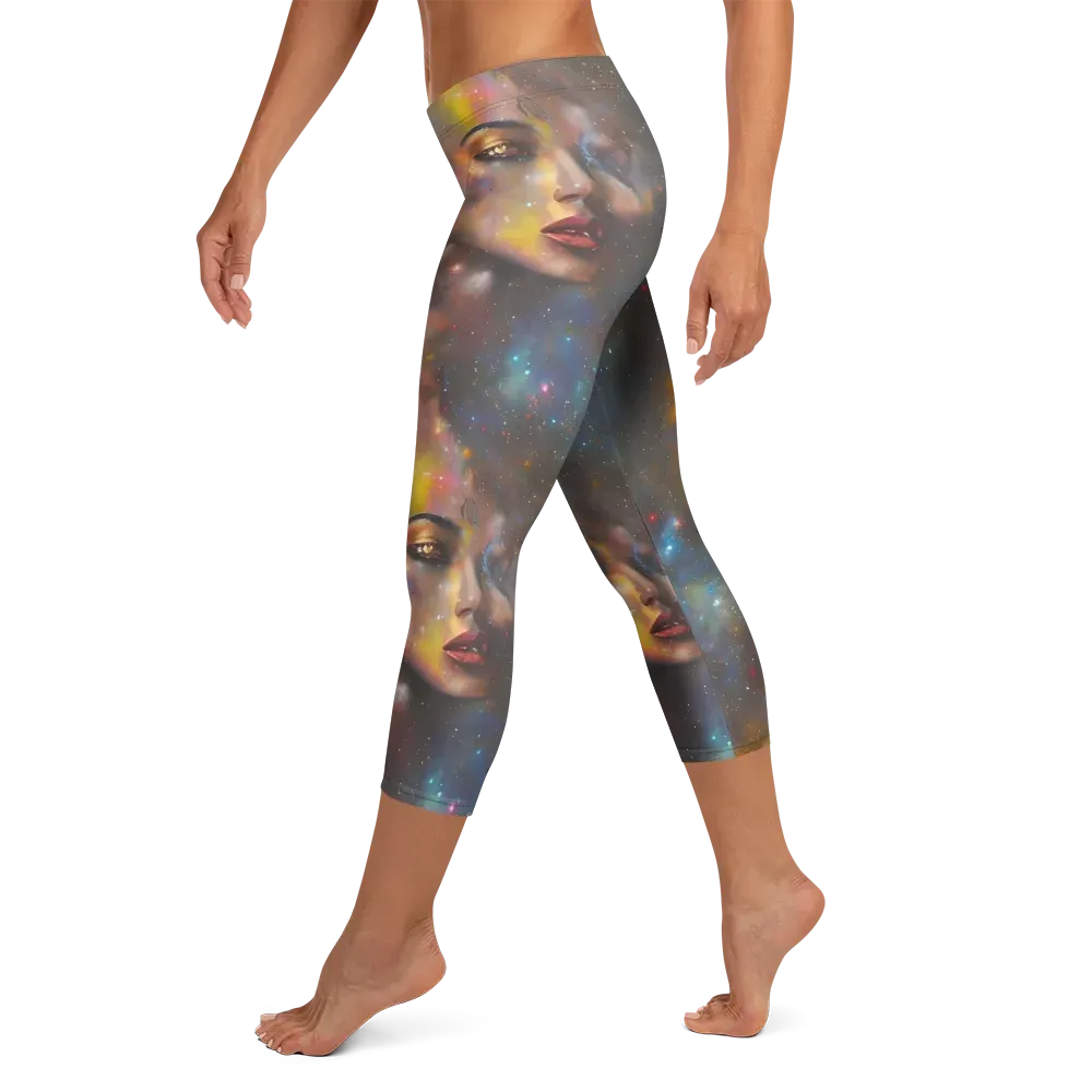 Gilded Galaxies on Capri Leggings — Left
