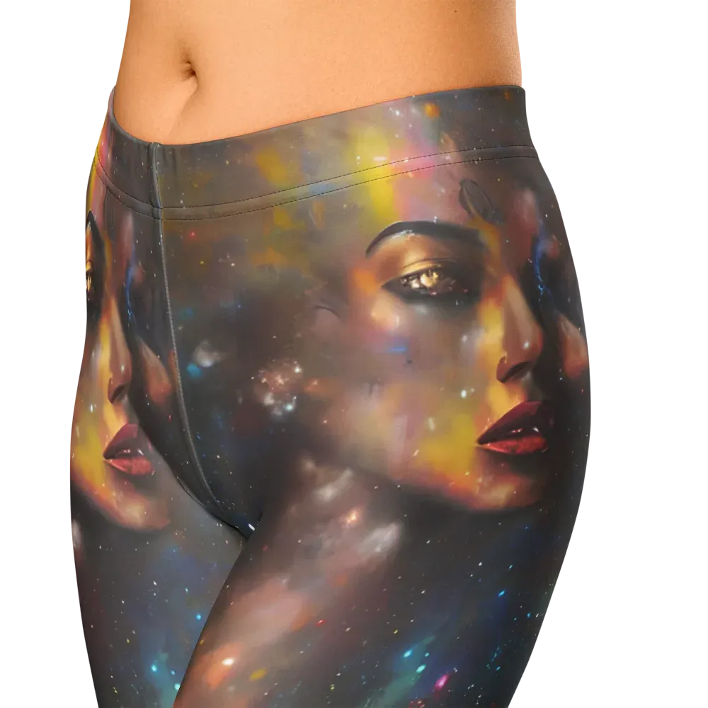 Gilded Galaxies on Capri Leggings — Zoomed-in