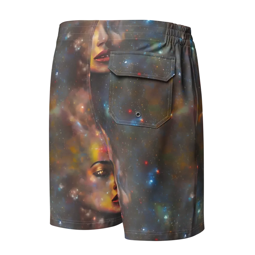 Gilded Galaxies on Men's Board Shorts — Back
