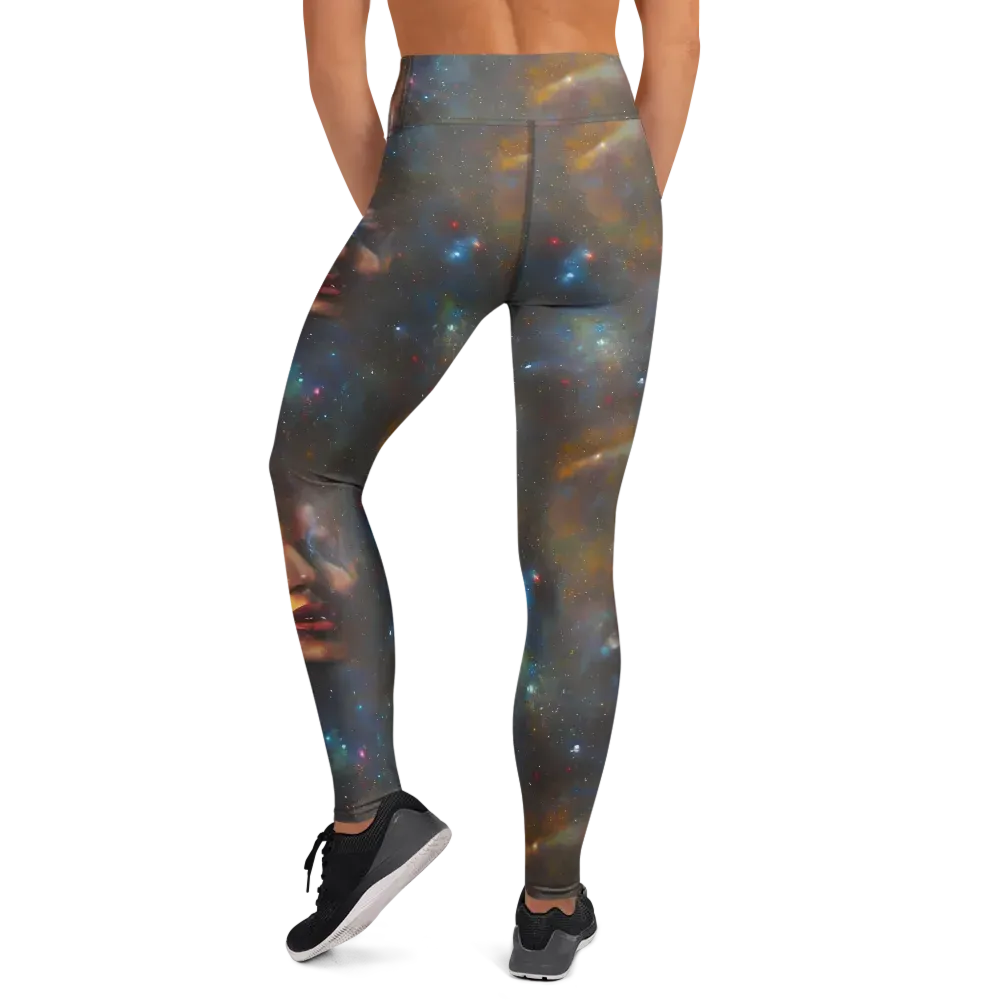 Gilded Galaxies on Yoga Leggings — Back