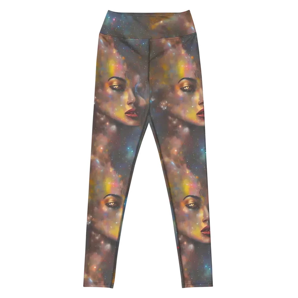 Gilded Galaxies on Yoga Leggings — Front