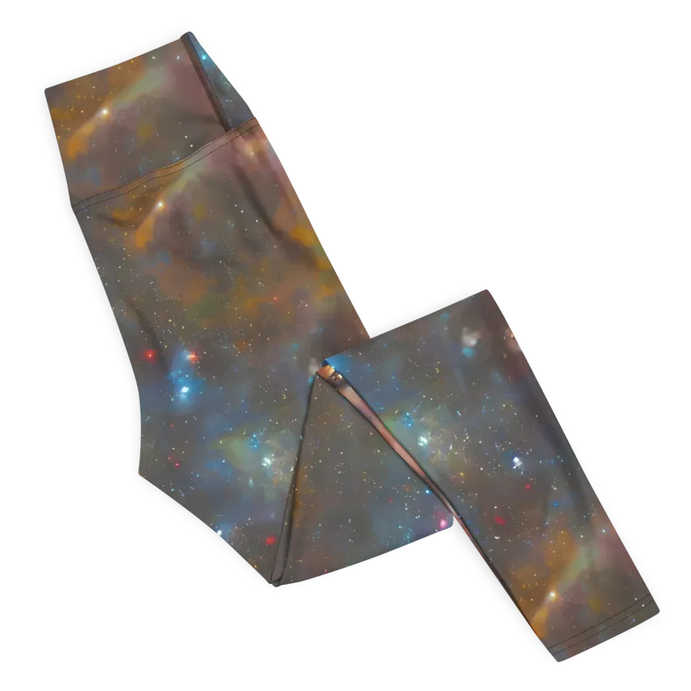 Gilded Galaxies on Yoga Leggings — Right