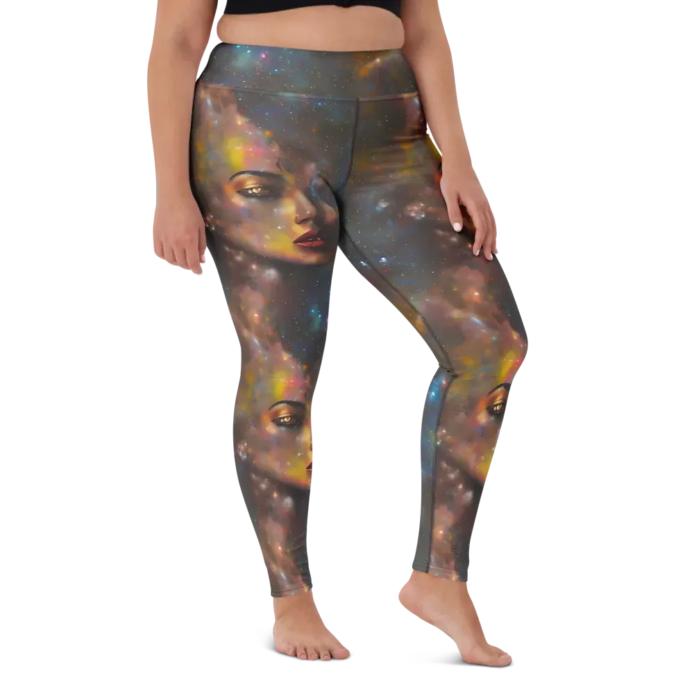 Gilded Galaxies on Yoga Leggings — Front