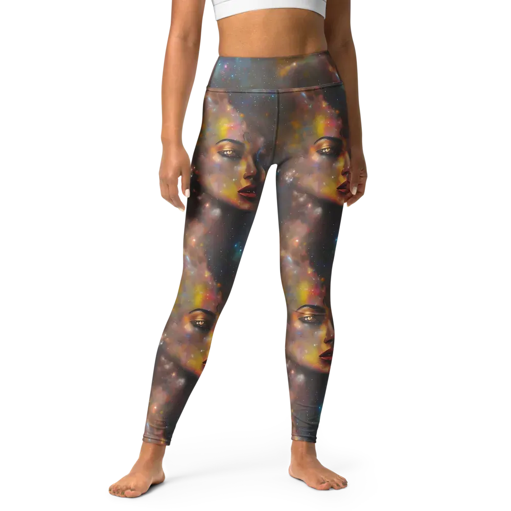 Gilded Galaxies on Yoga Leggings — Front