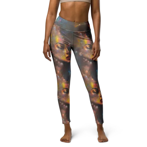 Gilded Galaxies on a Yoga Leggings