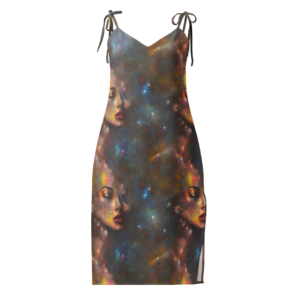 Gilded Galaxies on Slip Dress — Front