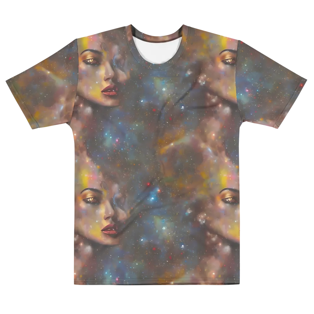 Gilded Galaxies on Men's Cotton Crew Neck T-Shirt — Front