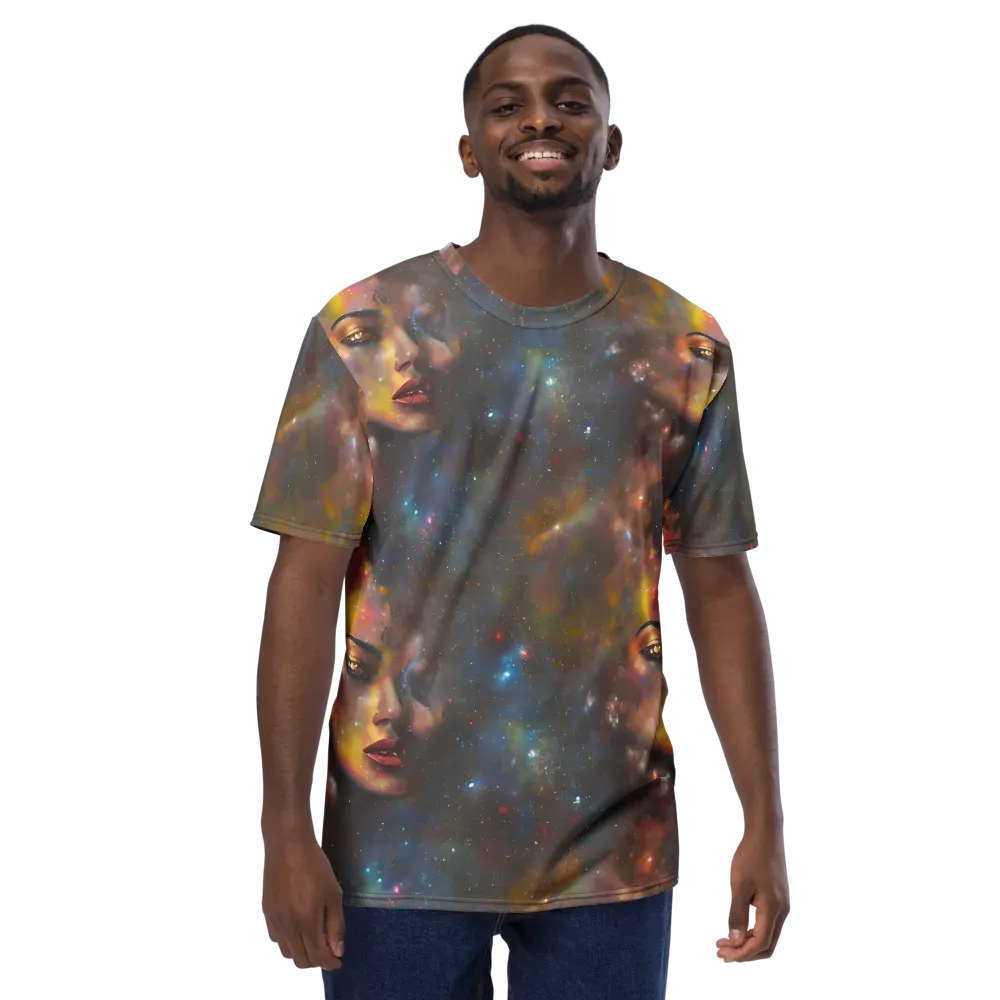 Gilded Galaxies on Men's Crew Neck T-Shirt — Front