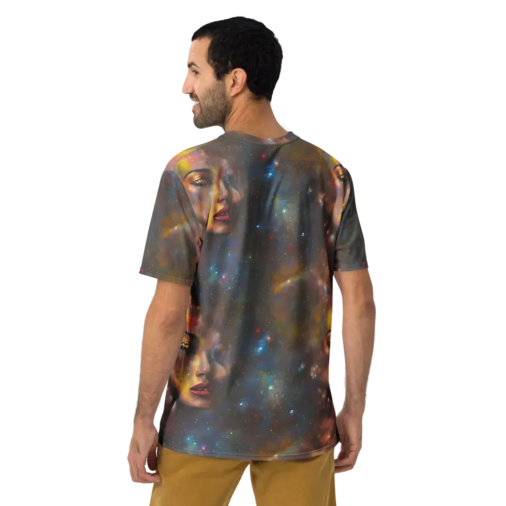 Gilded Galaxies on Men's Crew Neck T-Shirt — Back