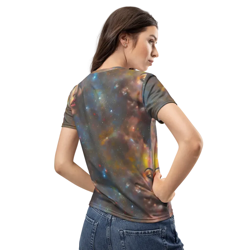Gilded Galaxies on Women's Crew Neck T-Shirt — Back