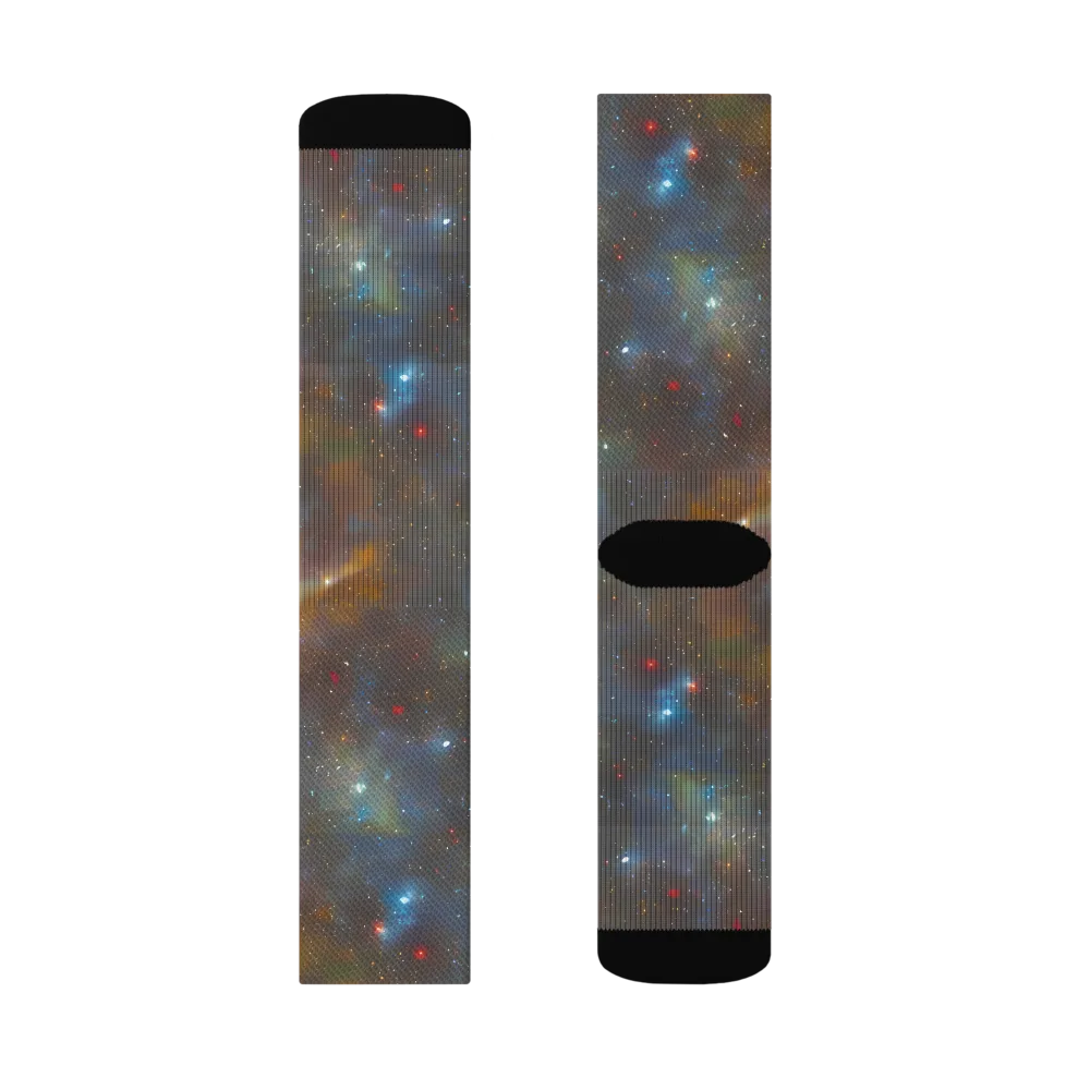 Gilded Galaxies on Socks — Left Sock
