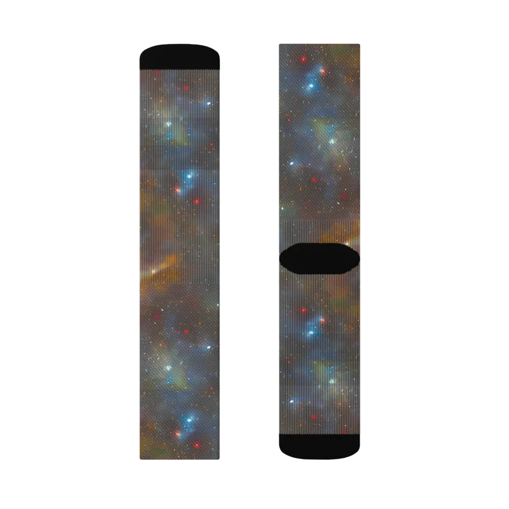 Gilded Galaxies on Socks — Right Sock