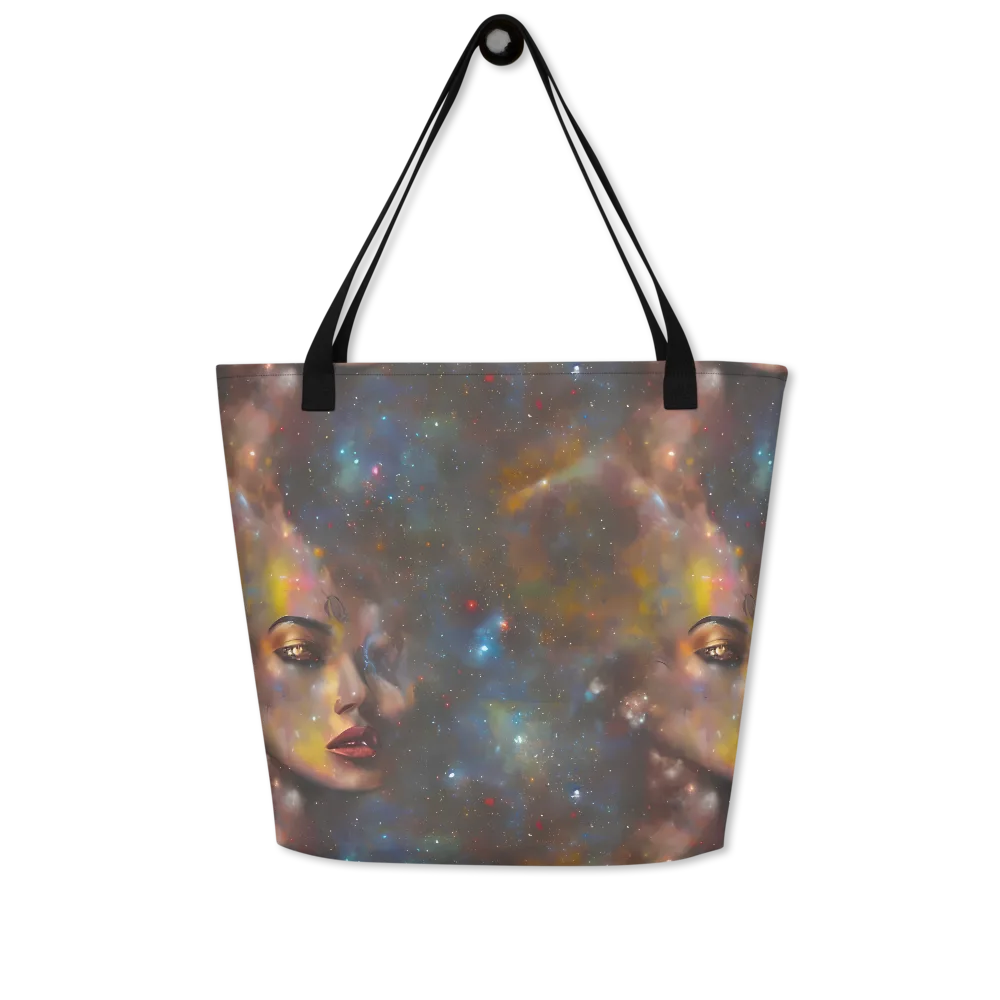 Gilded Galaxies on Large Tote Bag W/ Pocket — Front