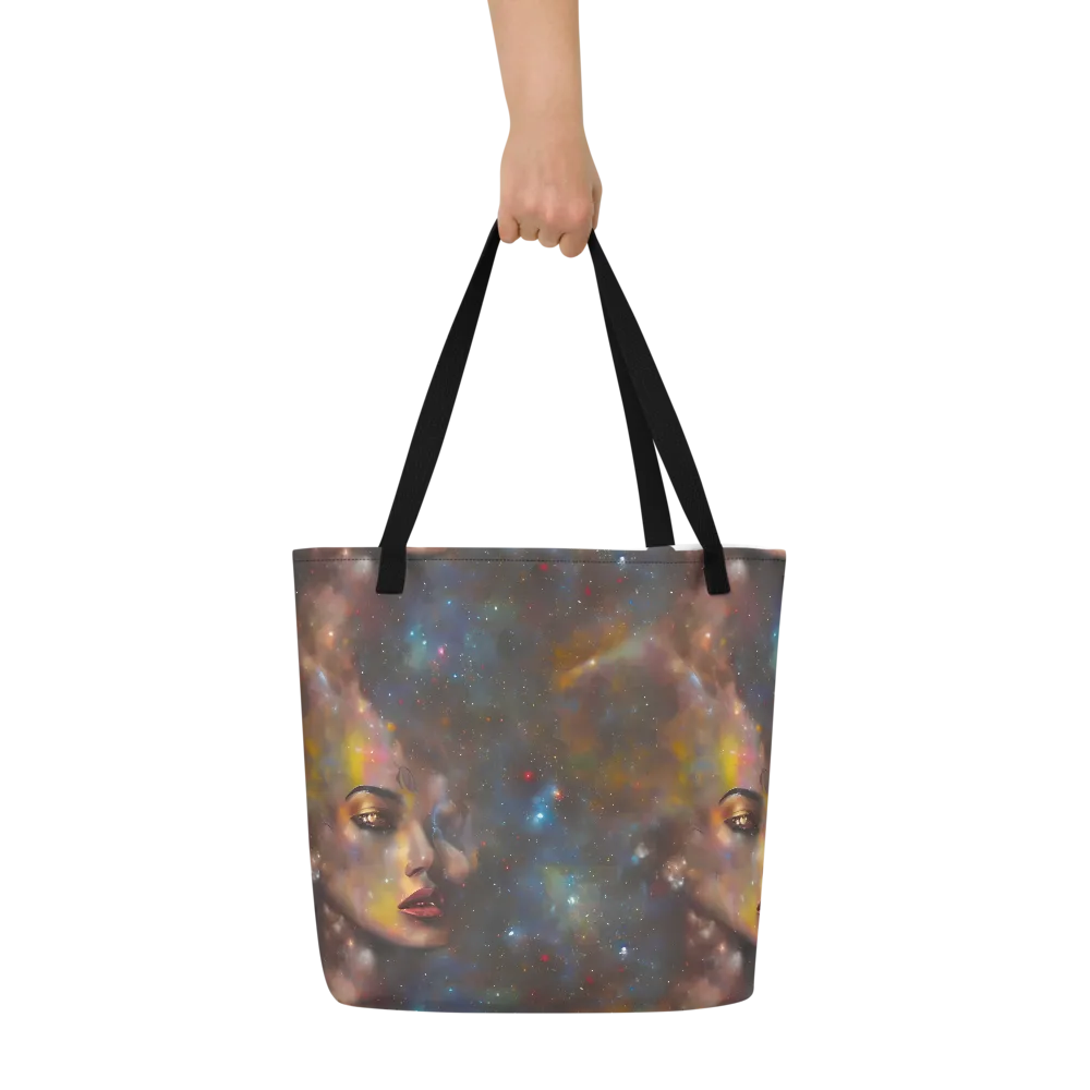 Gilded Galaxies on Large Tote Bag W/ Pocket — Front