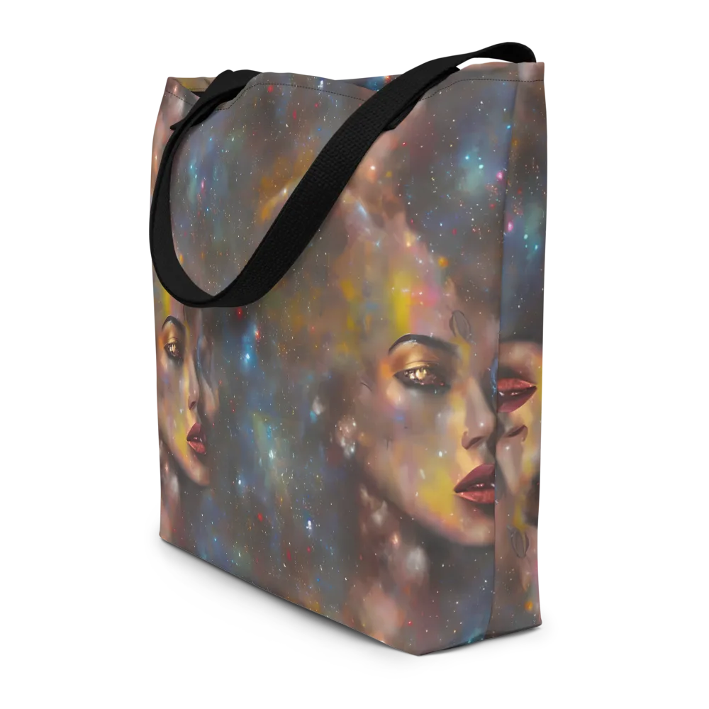 Gilded Galaxies on Large Tote Bag W/ Pocket — Front