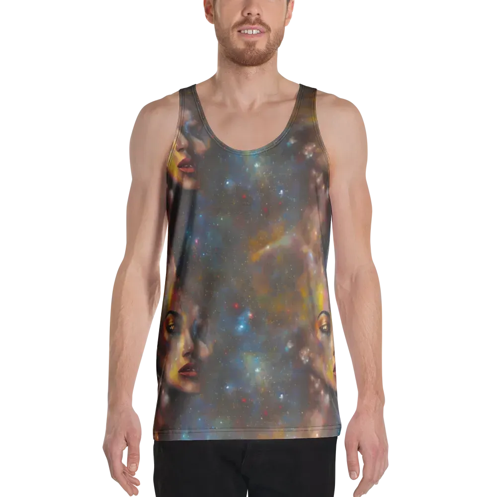 Gilded Galaxies on Men's Tank Top — Front
