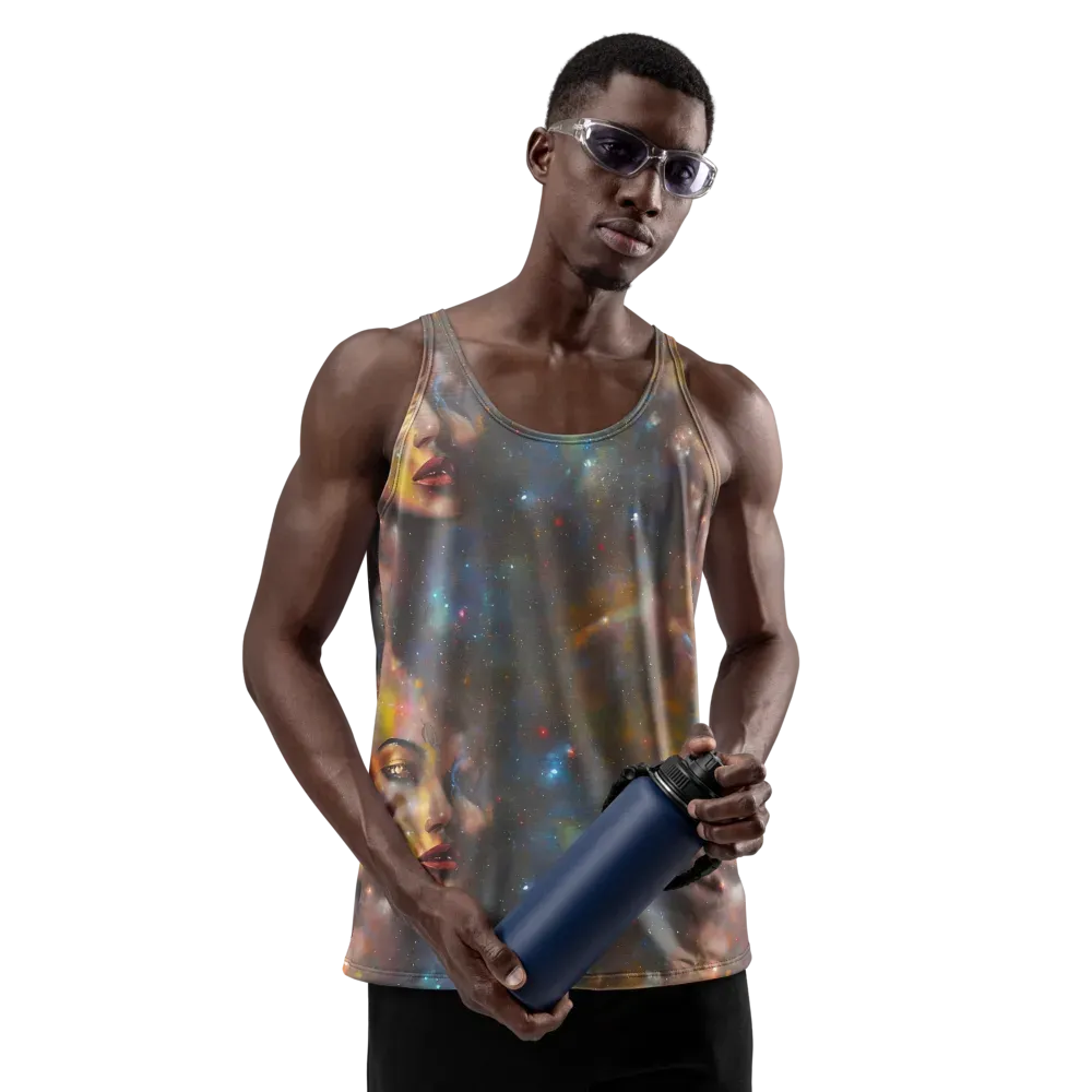Gilded Galaxies on Men's Tank Top — Front