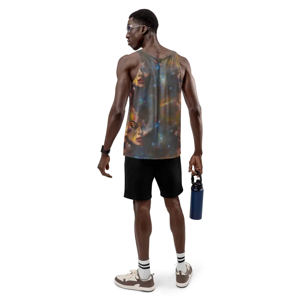 Gilded Galaxies on Men's Tank Top — Back