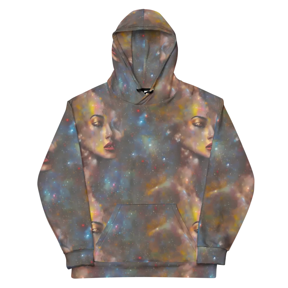 Gilded Galaxies on Cotton Hoodie — Front