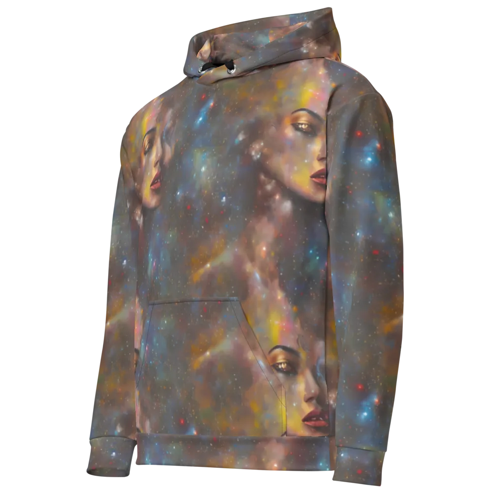 Gilded Galaxies on Cotton Hoodie — Left Front