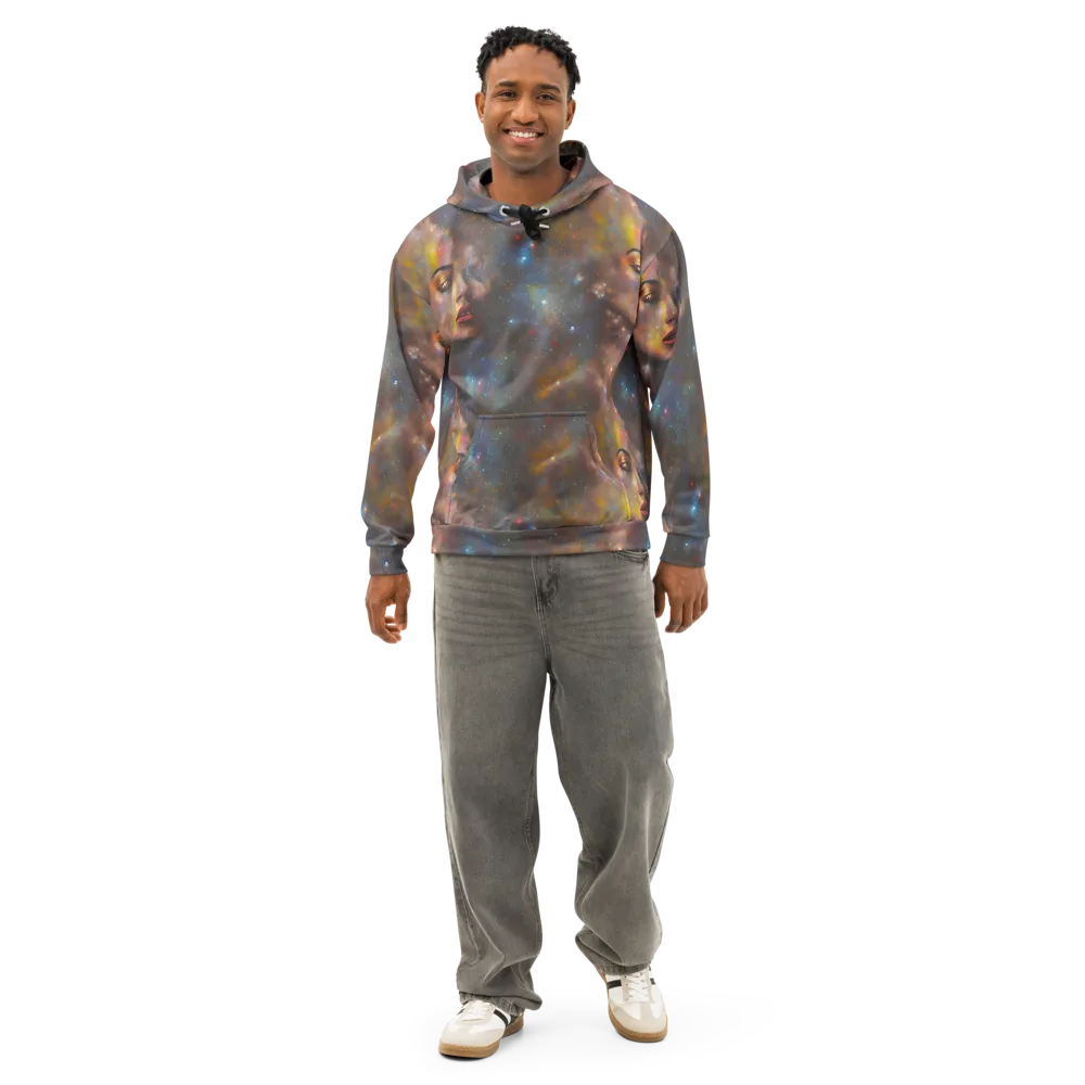 Gilded Galaxies on Cotton Hoodie — Front