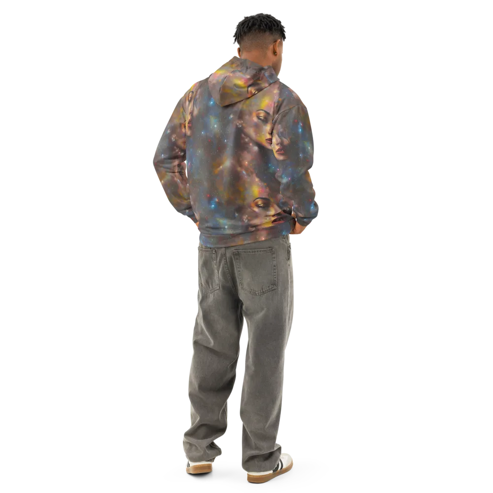 Gilded Galaxies on Cotton Hoodie — Back
