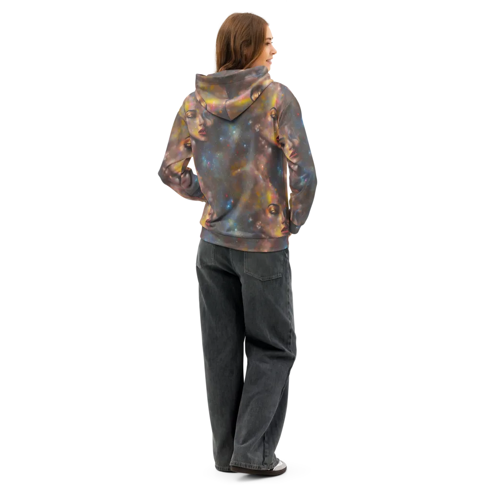 Gilded Galaxies on Cotton Hoodie — Back