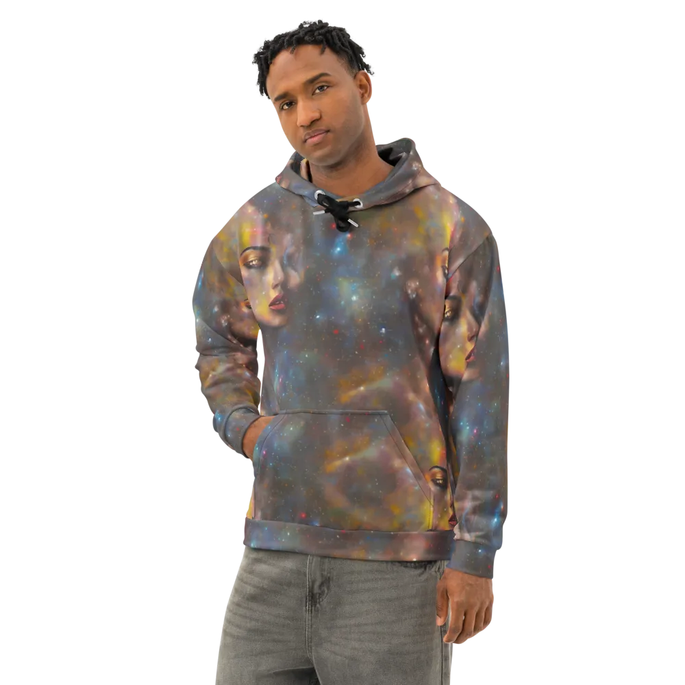 Gilded Galaxies on Cotton Hoodie — Left Front