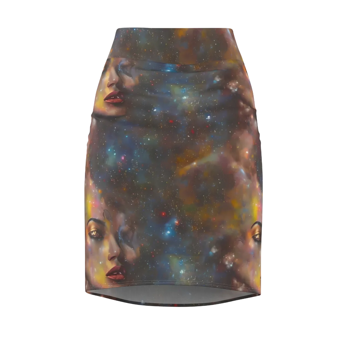 Gilded Galaxies on Pencil Skirt — Front