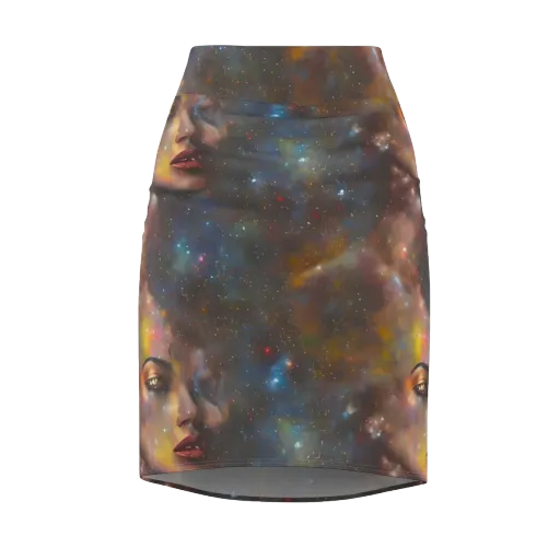 Gilded Galaxies on a Pencil Skirt