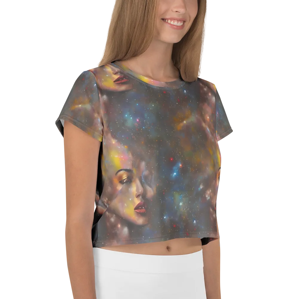 Gilded Galaxies on Crop Tee — Right