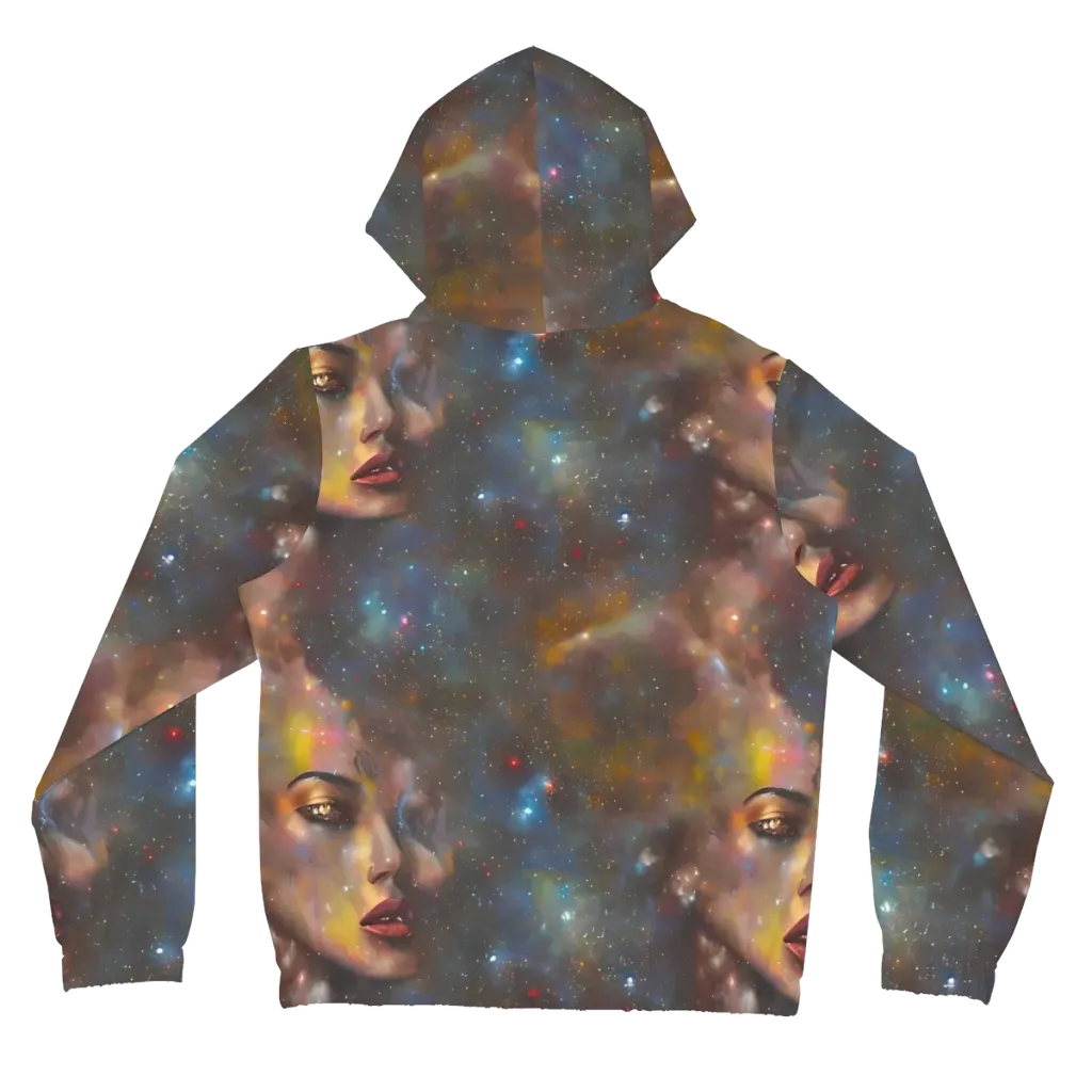 Gilded Galaxies on Women's Full-Zip Hoodie — Back
