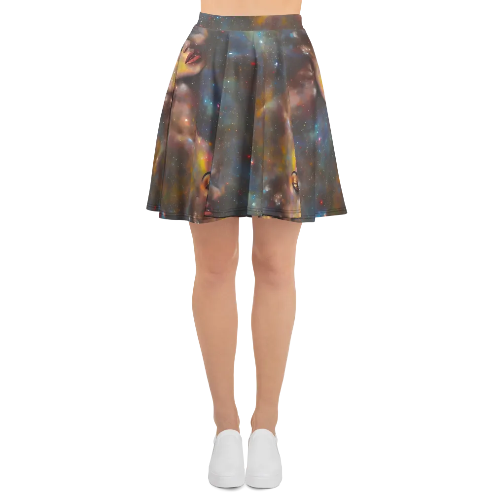 Gilded Galaxies on Skater Skirt — Front