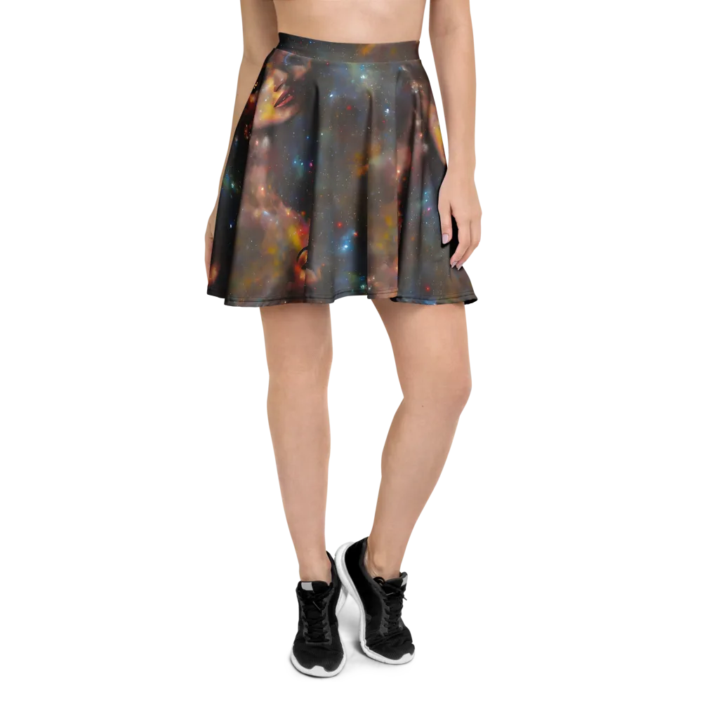 Gilded Galaxies on Skater Skirt — Front