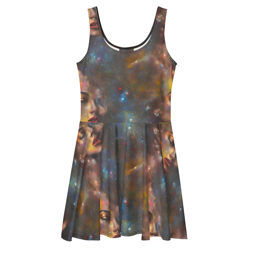 Gilded Galaxies on Skater Dress — Front