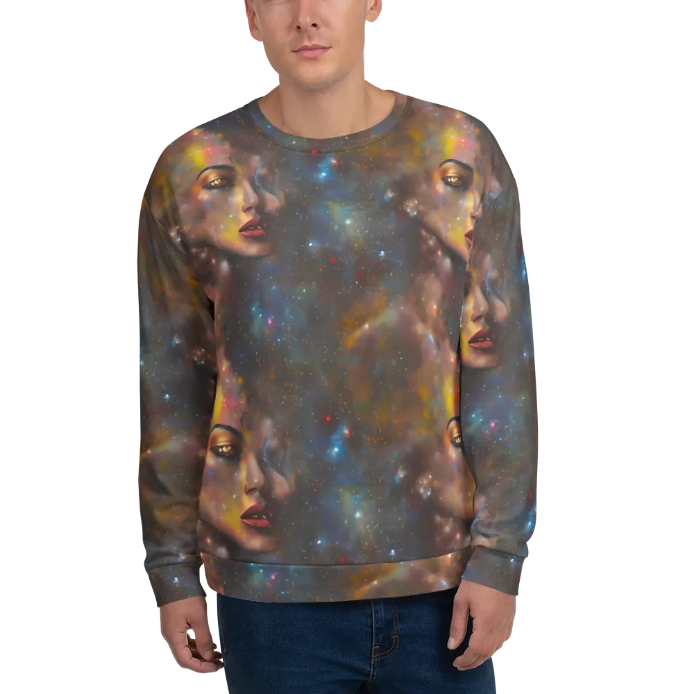 Gilded Galaxies on Sweatshirt — Front