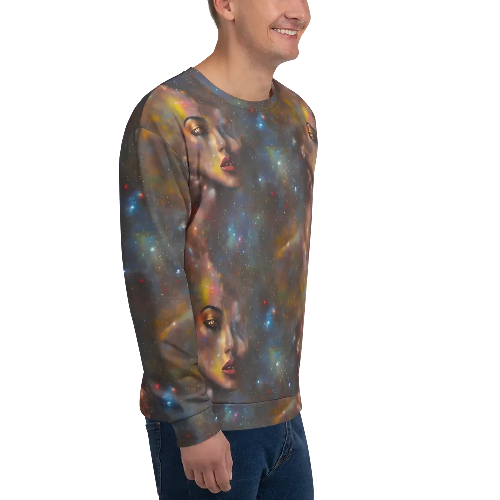 Gilded Galaxies on Sweatshirt — Right Front
