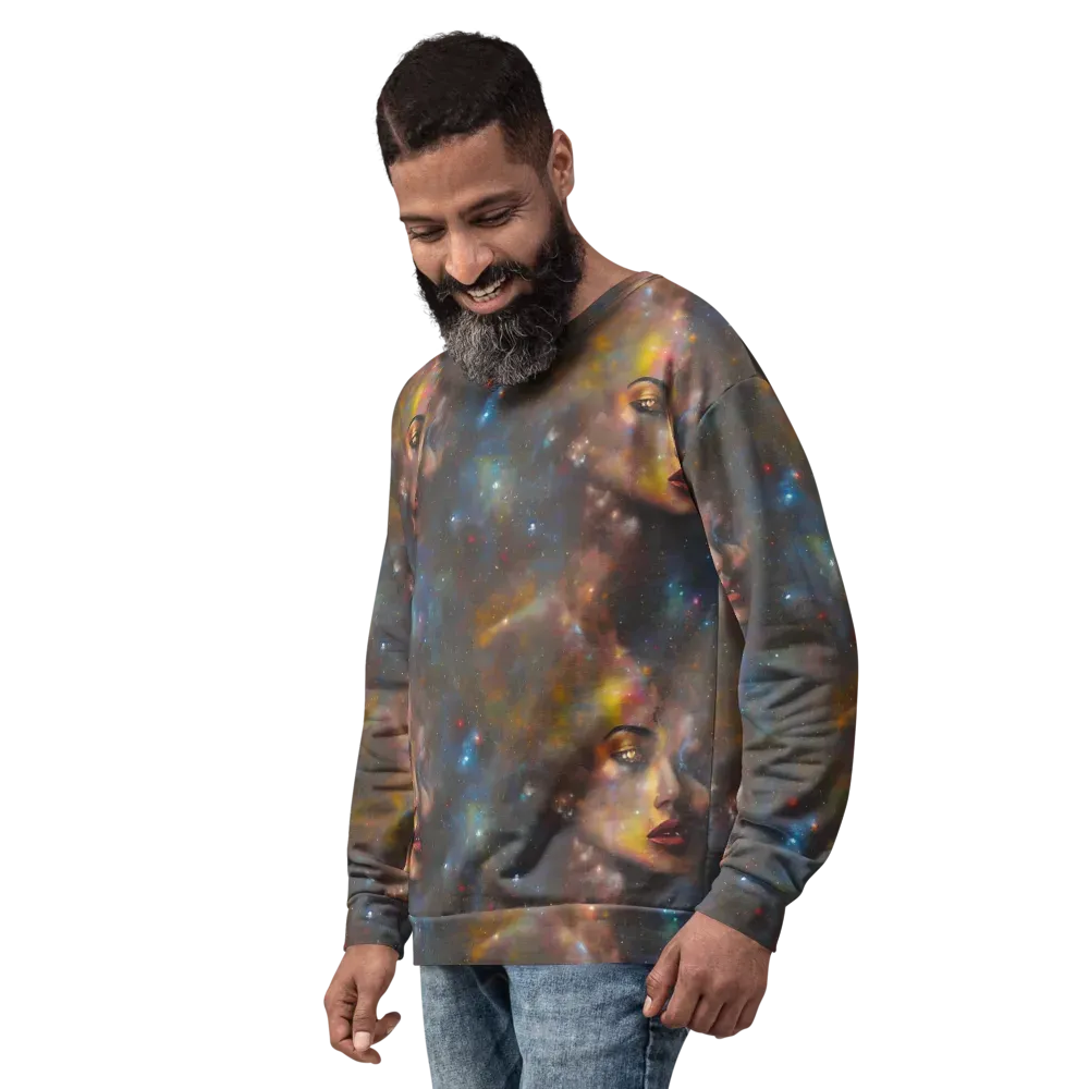 Gilded Galaxies on Sweatshirt — Left Front