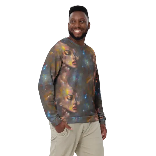 Gilded Galaxies on a Sweatshirt