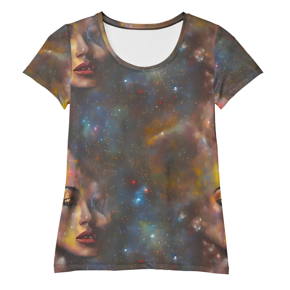 Gilded Galaxies on Women's Athletic T-Shirt — Front